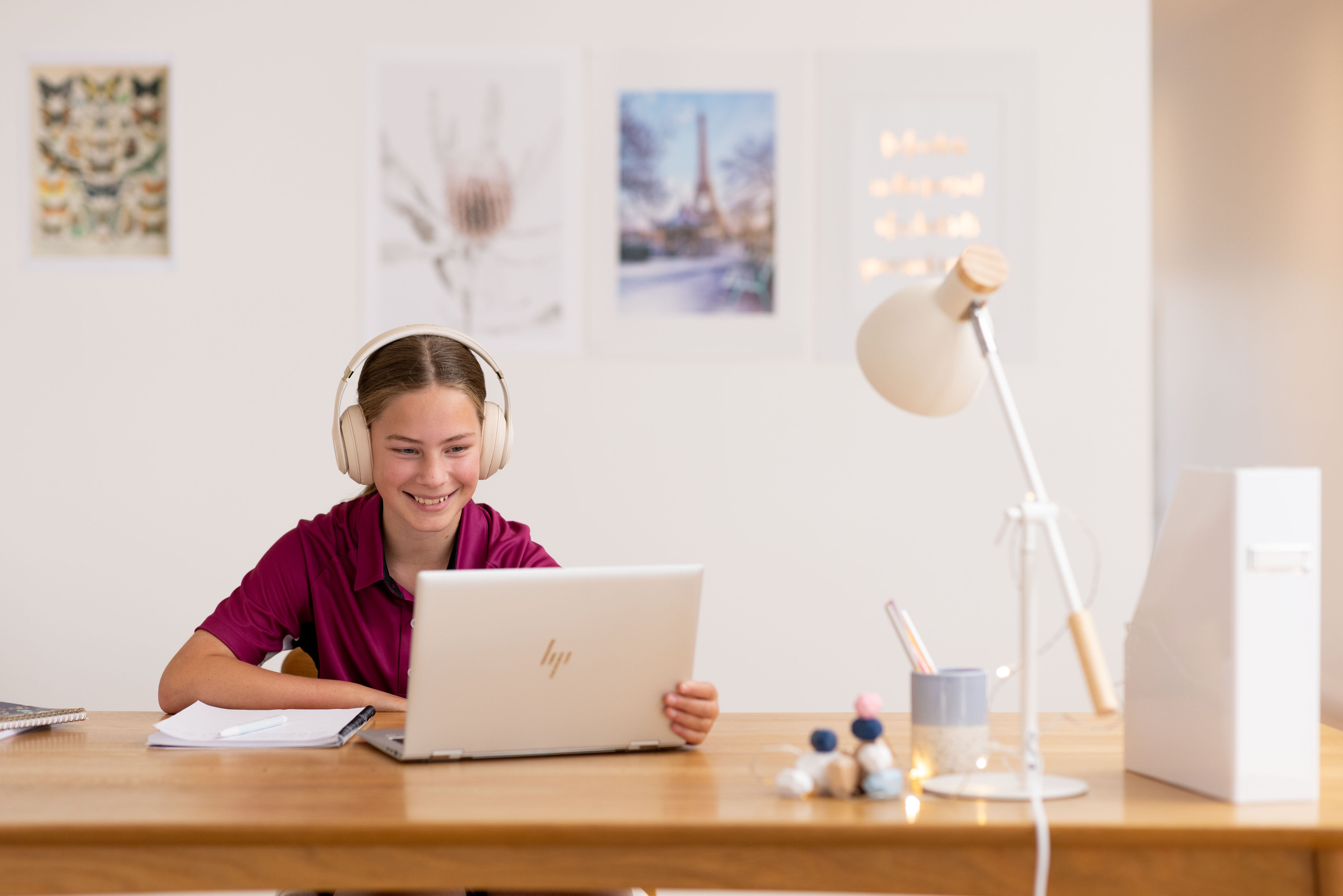 Student learning at home