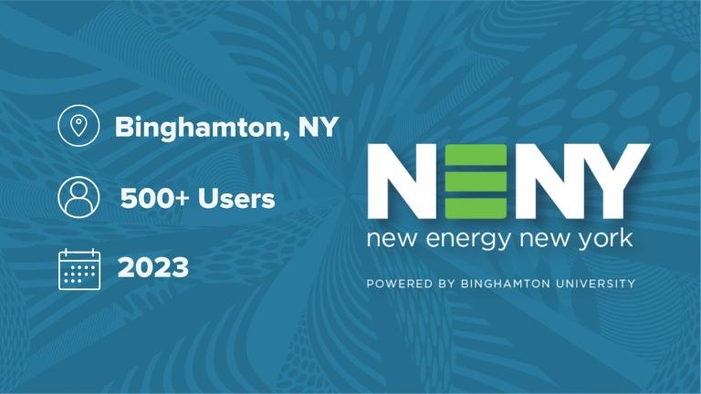 New Energy New York Logo. They're located in Binghamton, NY and have 500+ users on Canvas since 2023.