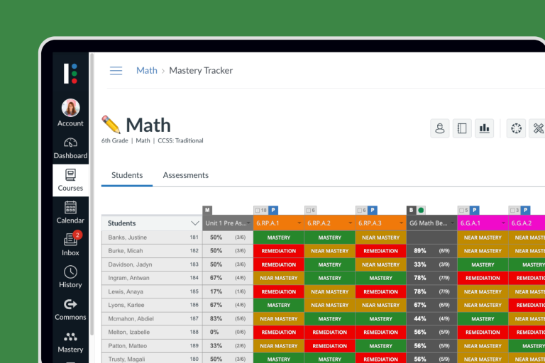 Mastery Connect product screenshot